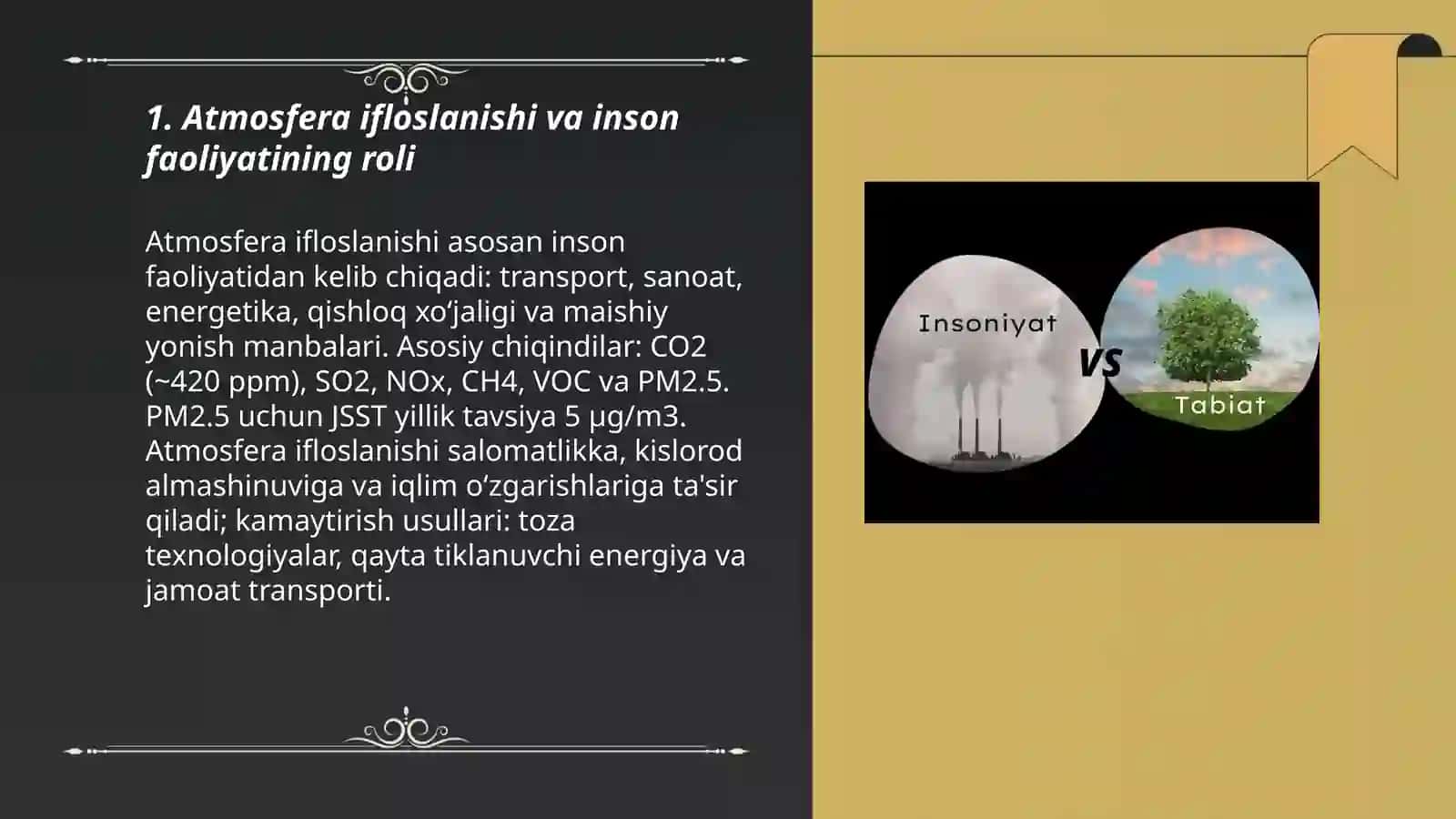 Inson faoliyatining tabiatga ta'siri va tabiatning javobi 3
