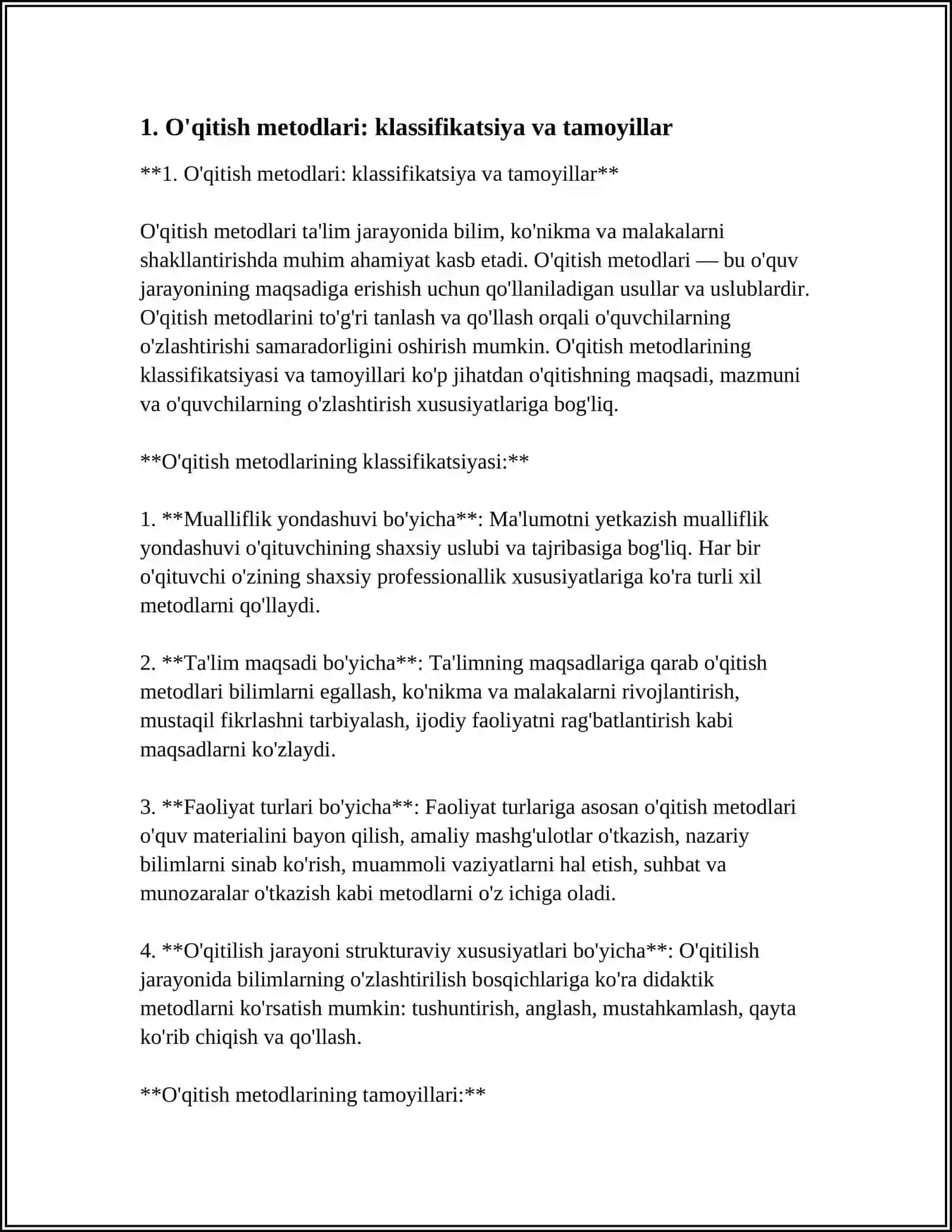 ÒQITISH METODLARI VA VOSITALARI 3
