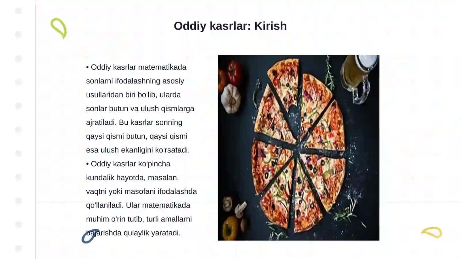 Oddiy kasr turlari 3