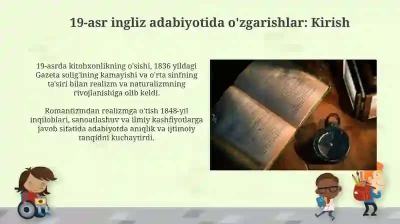 19 asr ingliz adabiyotidagi oʻzgarishlar 3