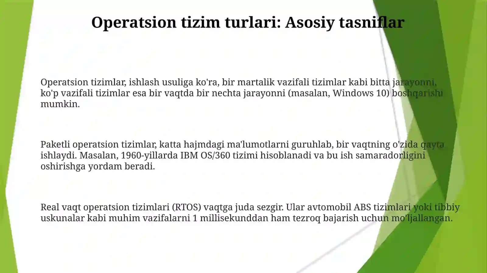 Operatsion tizim turlari 3