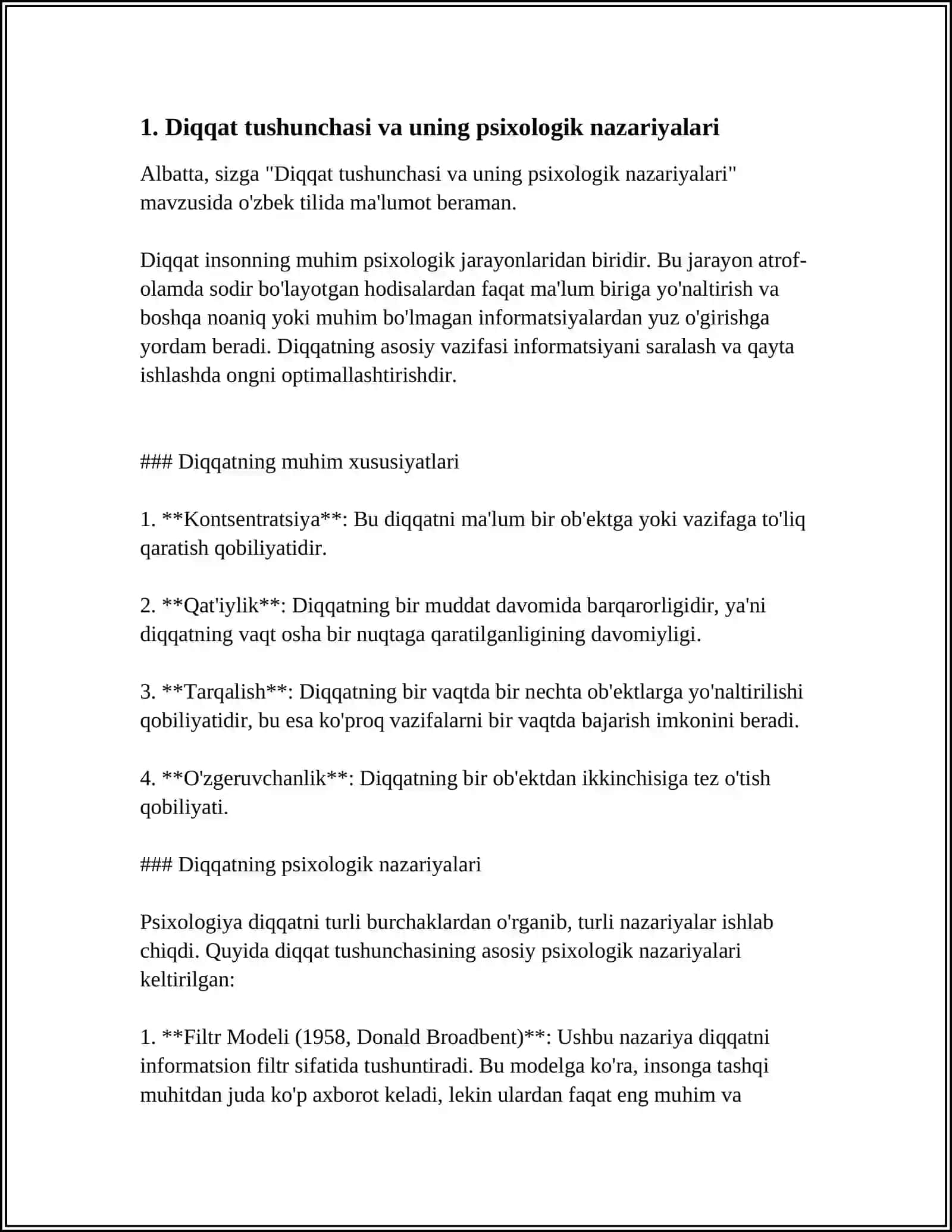 DIQQATNING PSIXALOGIK JIHATLARI 3