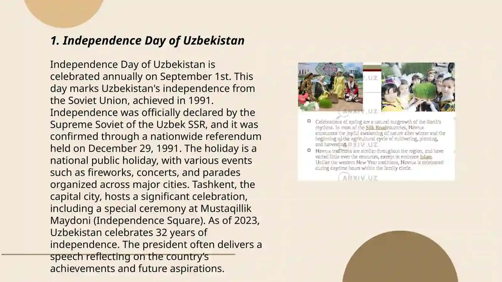 National holidays in Uzbekistan 3