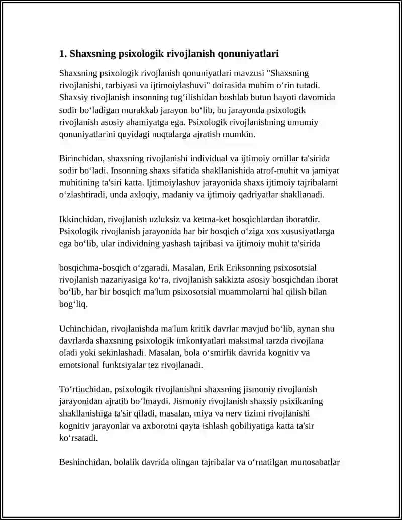SHAXSNING RIVOJLANISHI, TARBIYASI VA IJTIMOIYLASHUVI 3