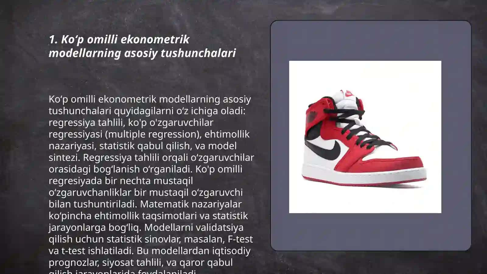 Koʻp omilli ekonometrik taxlil 3