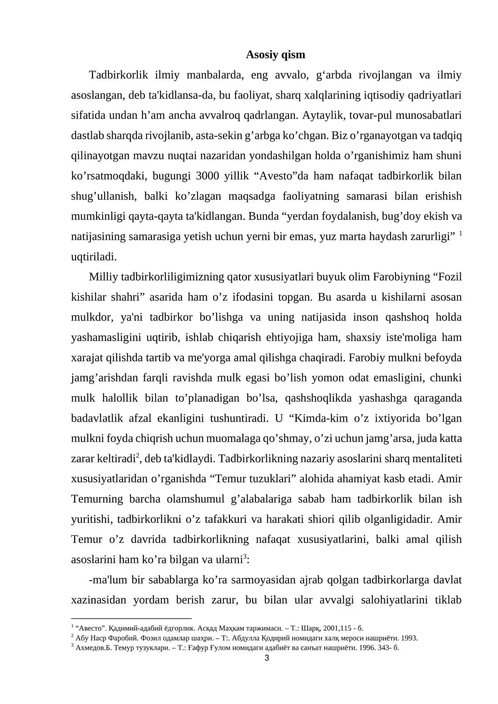 O’ZBEKISTONDA KICHIK BIZNES VA XUSUSIY TADBIRKORIKNI QO’LLAB QUVVATLANISHI 3