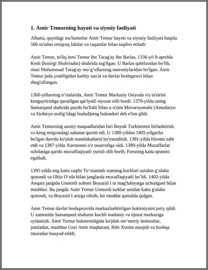 AMIR TEMUR BUYUK DAVLAT- ARBOBI 3