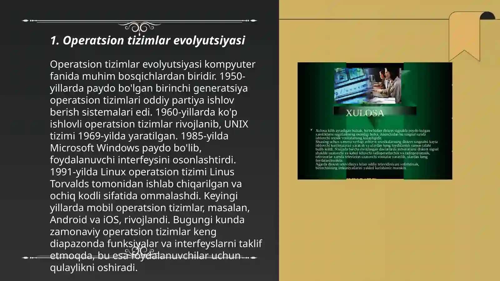 Zamonaviy operatsion tizimlarning qiyosiy tahlili 3