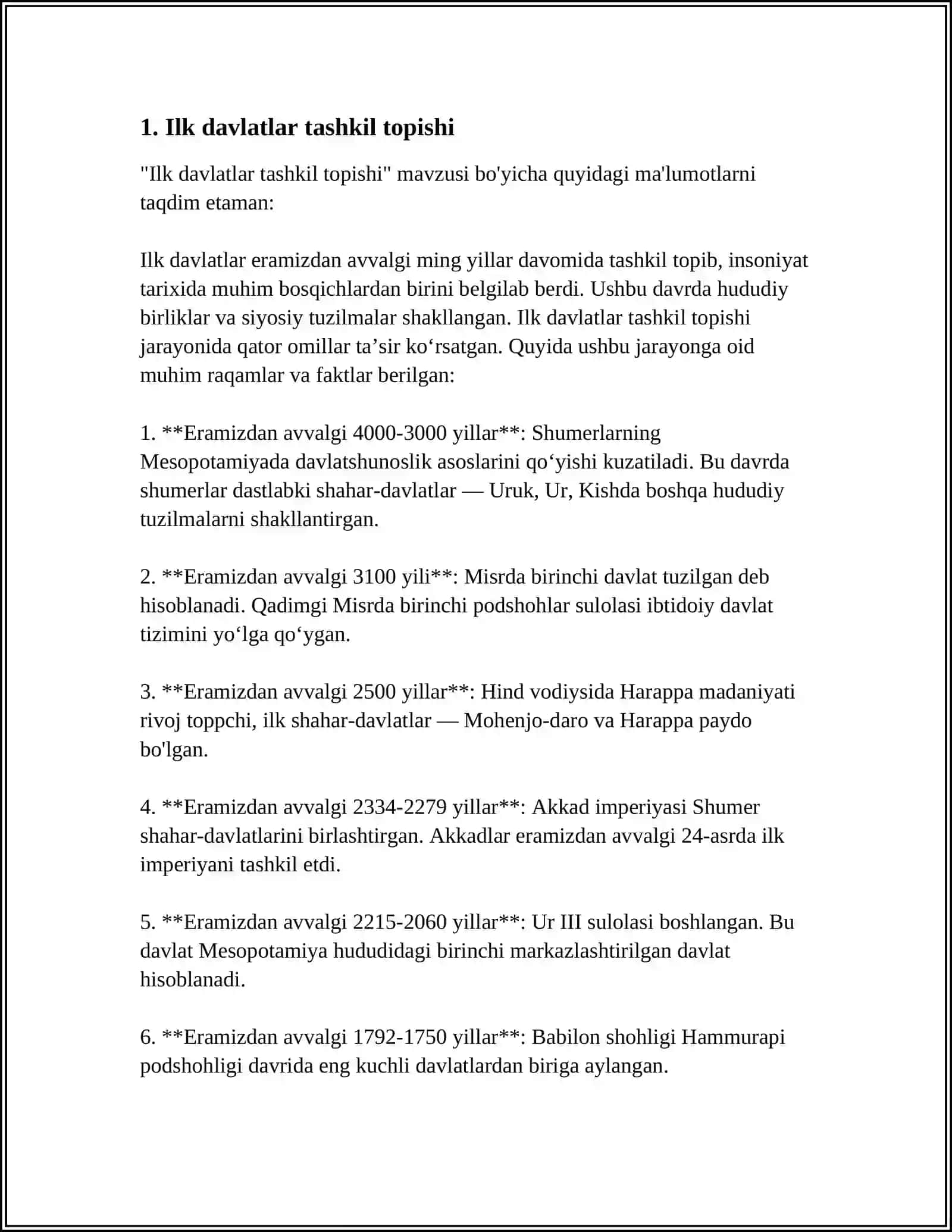 UZBDA ILK DAVLATCHILIK TARIZI MILL AVV 1 MING YILLIK 3