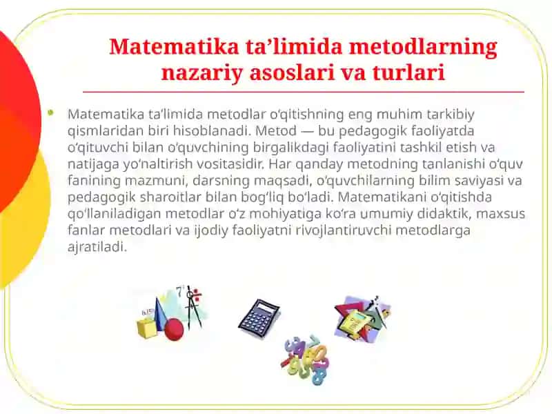 Matematika o'qitish metodlari 3