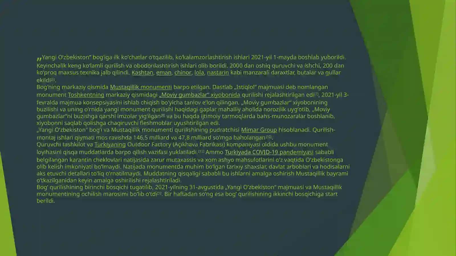 Yangi O’zbekistonda amalga oshirilayotgan o’zgarishlar 3