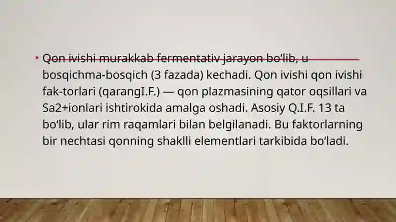 Qon ivishi 3