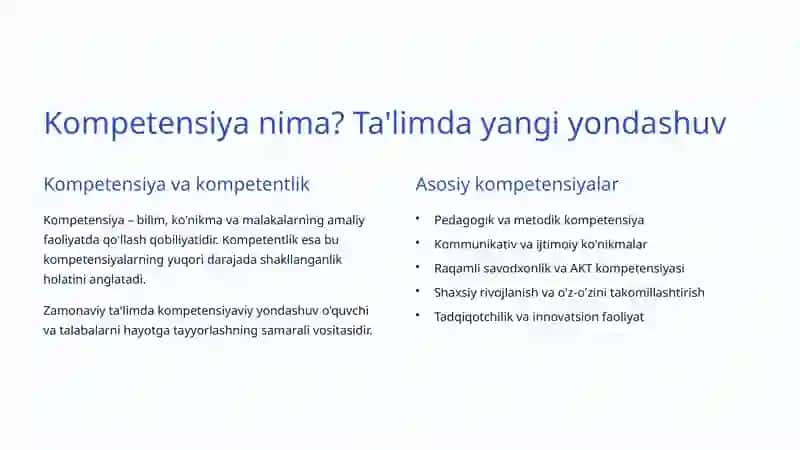 Zamonaviy o'qituvchining kompetensiya modeli 3