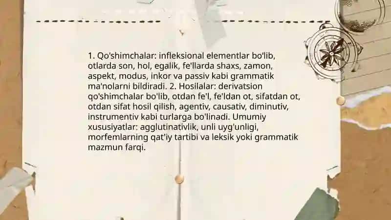 Eski turkiy tilda so'z yasalishi Abdusattorova Marjona 3