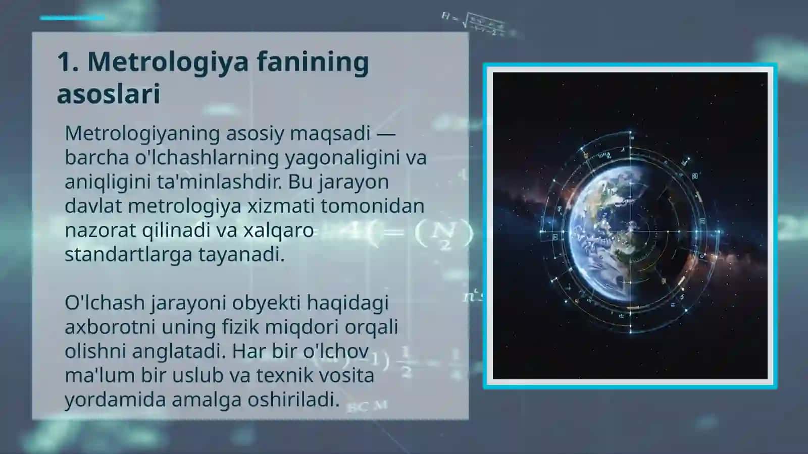Metrologiyaning asosiy postulatlari: Kirish 3