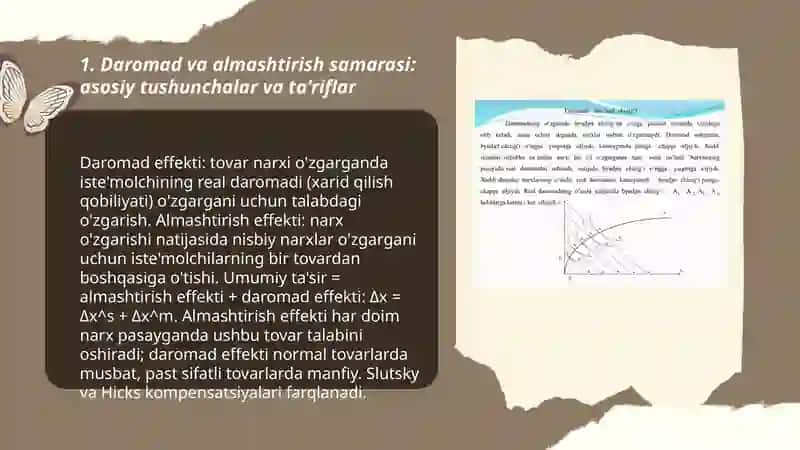 Daromad va almashtirish samarasi 3