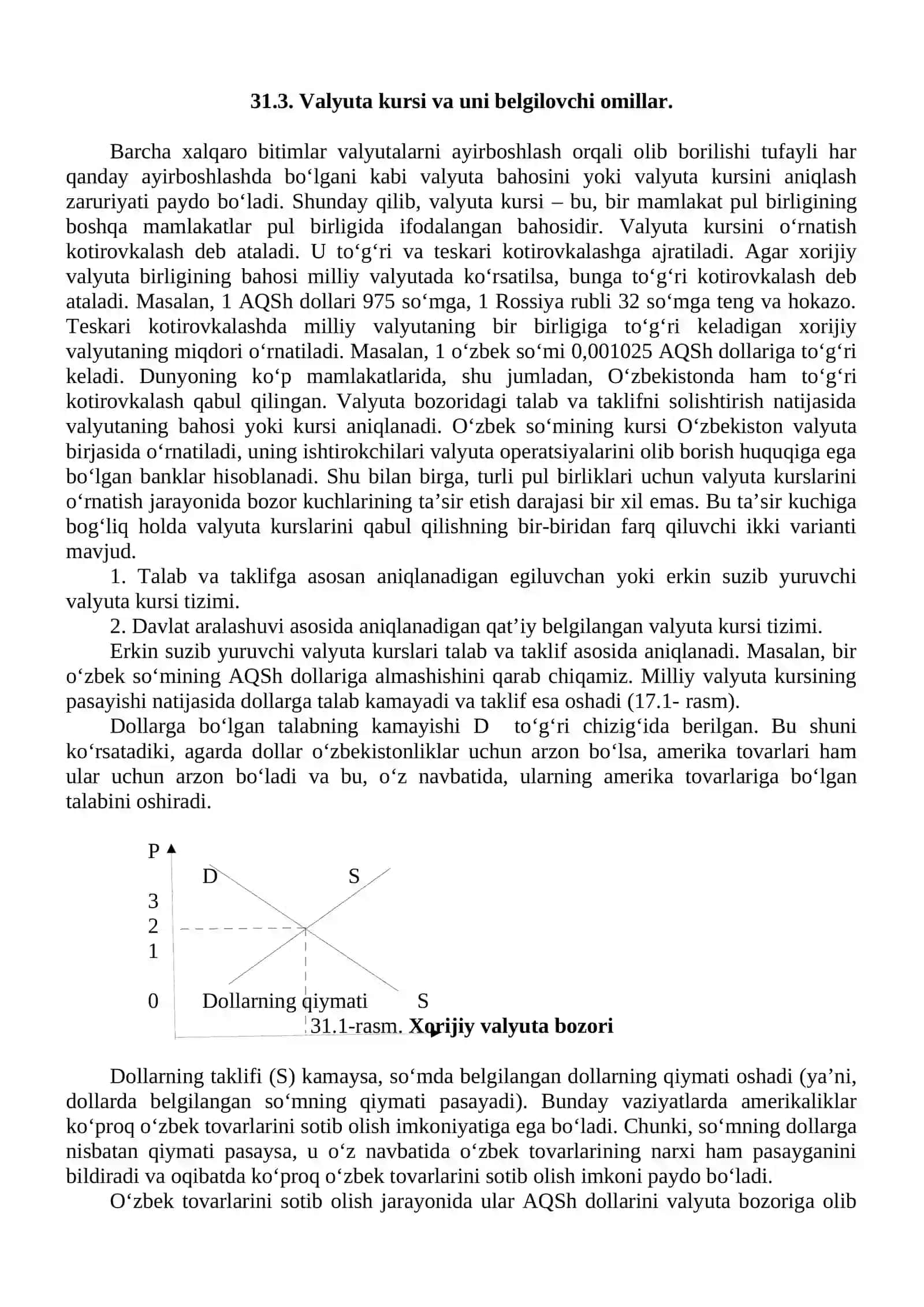 Valyuta kursining makroiqtisodiy siyosatga taʼsiri 3