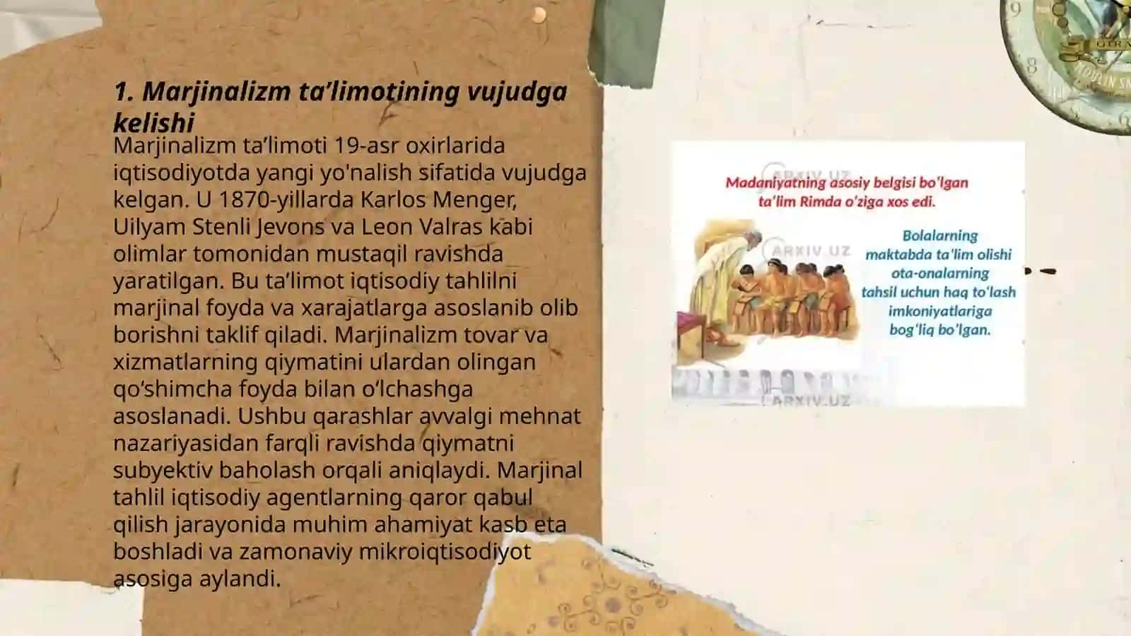 Marjinalizm ta’limoti va neoklassik iqtisodiy maktablar 3