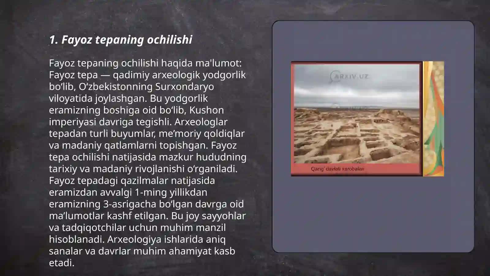 Fayoz tepa tarixi 3