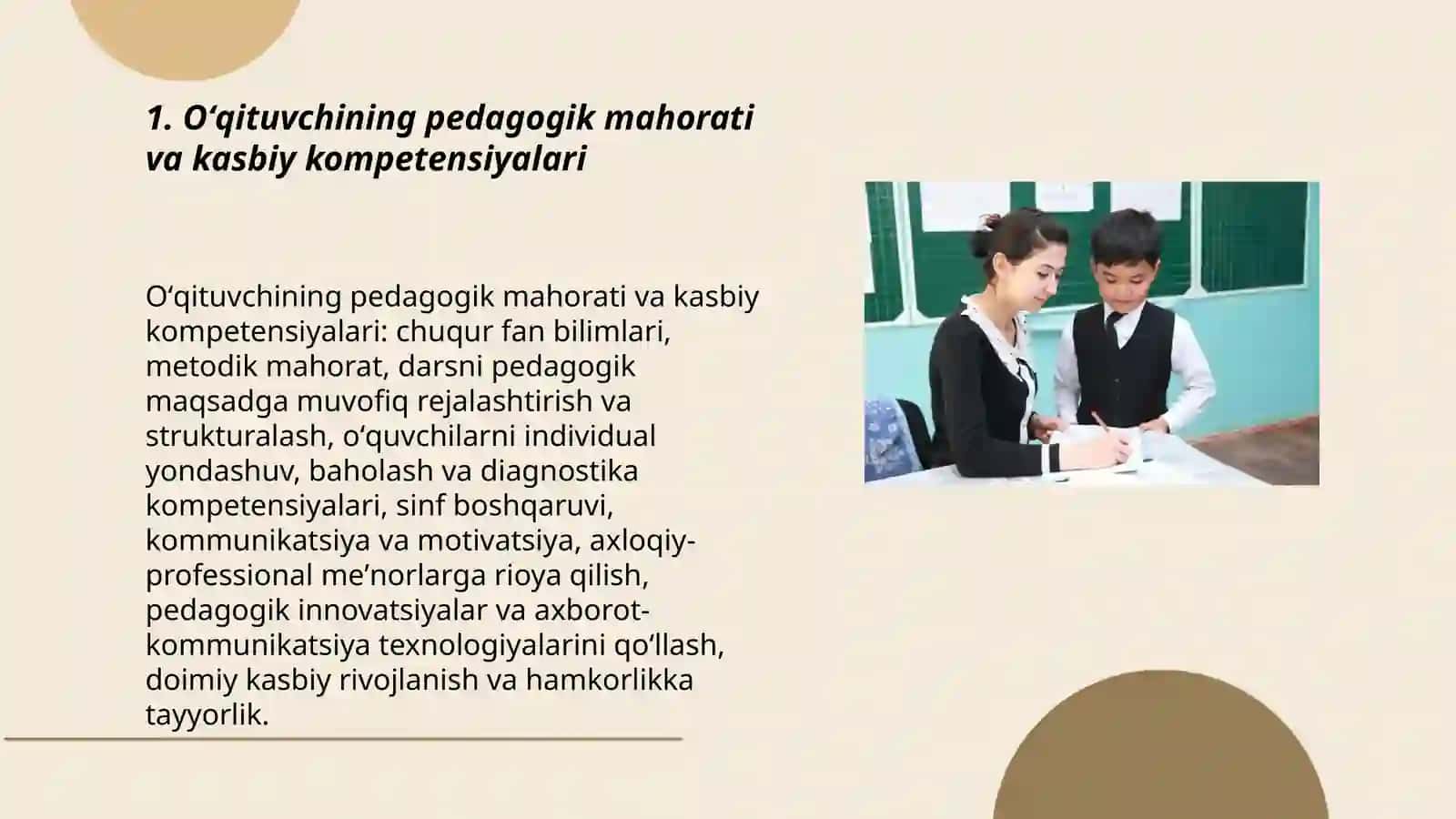 Oʻqituvchining pedagogik mahorati va kasbiy kompetensiyalari 3