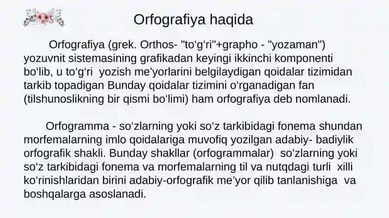 Orfografiya va Orfoepiya 3