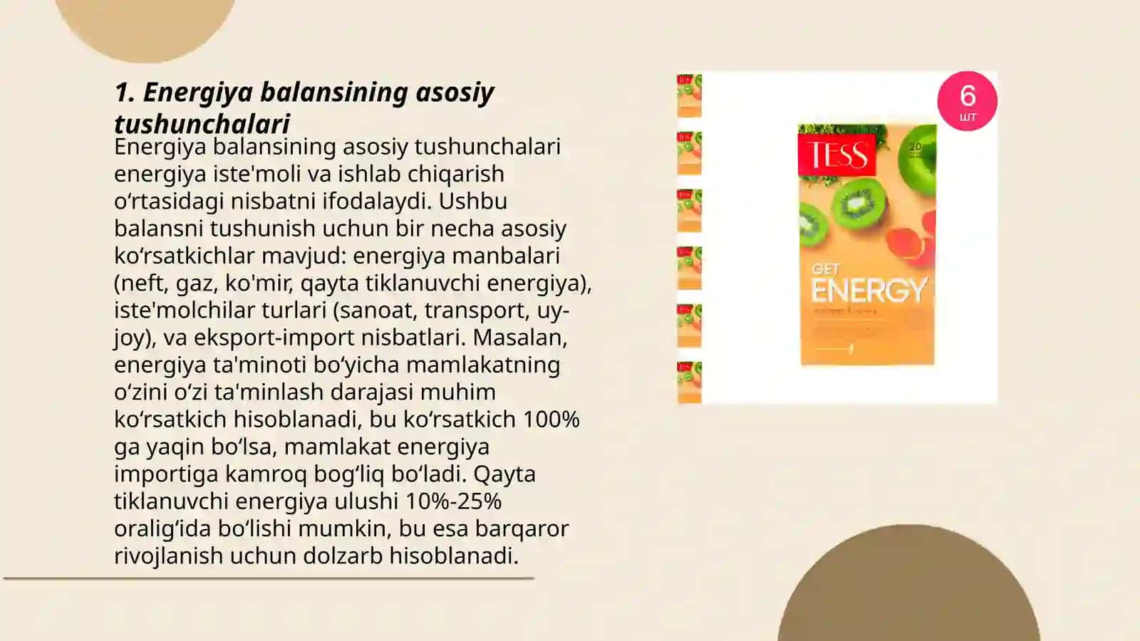 Energiya balansini tuzish 3