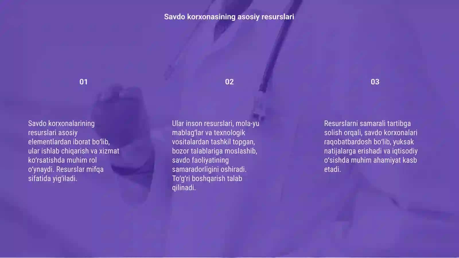 Savdo korxonalarining resurslari 3