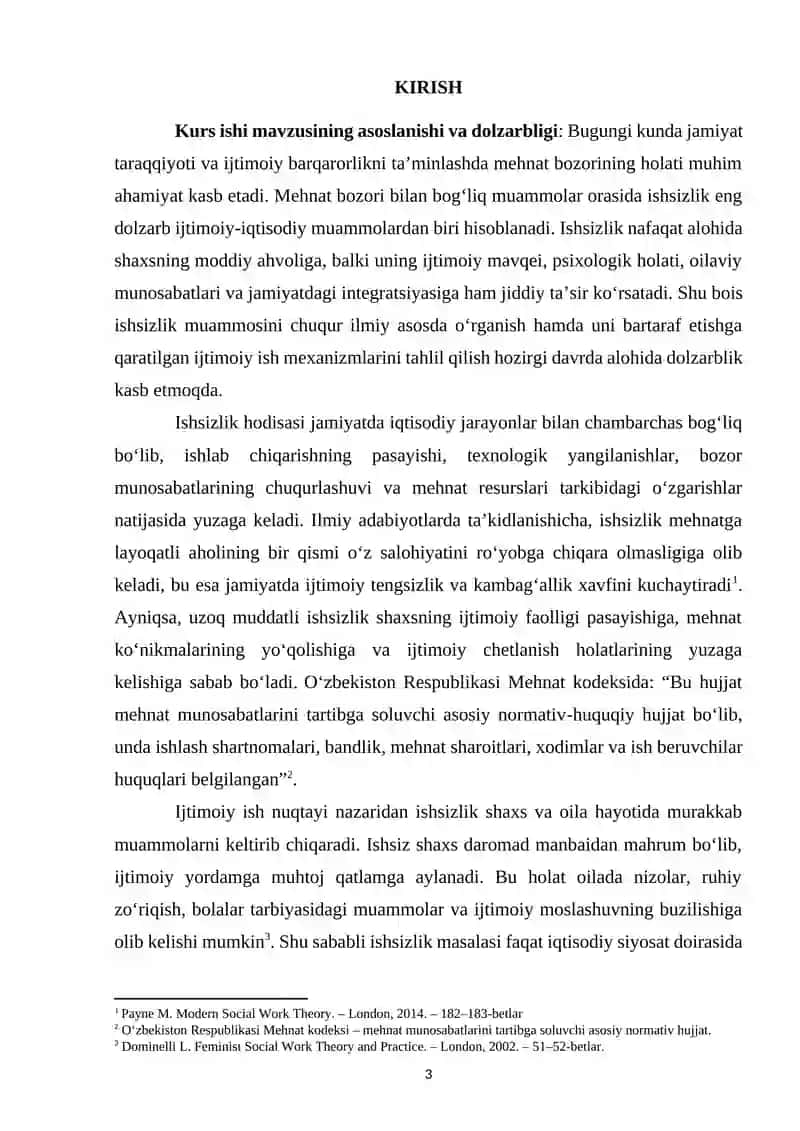 Ishsizlik ta’rifi va ishsizlarning asosiy muammolari 3