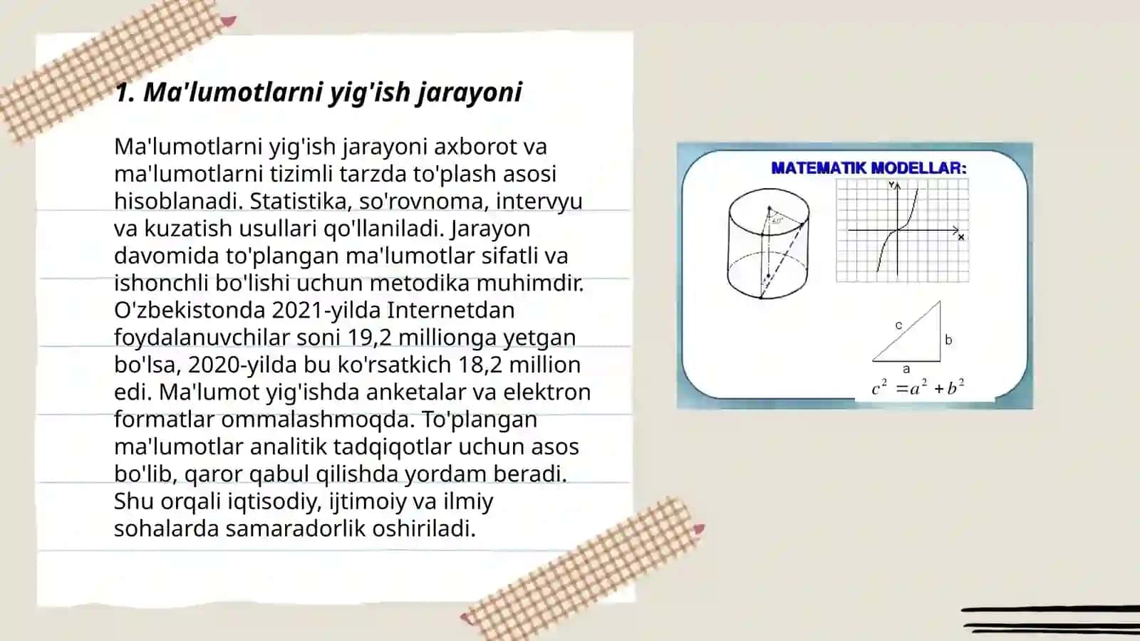 Ekonometrik modellashtirish bosqichlari 3