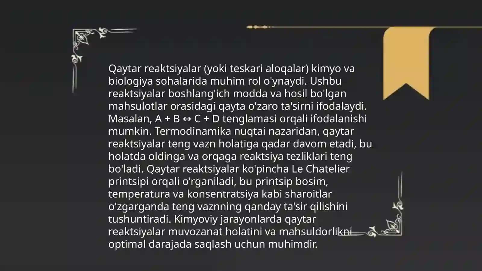 Qaytar va qaytmas reaksiyalar 3