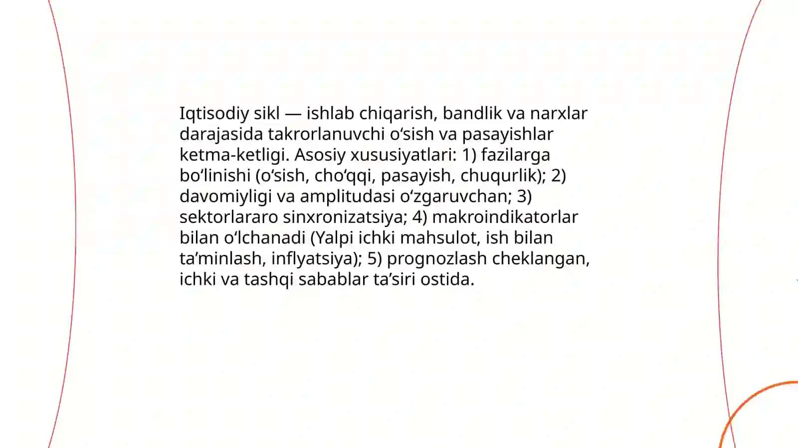 Iqtisodiy sikllar va ularning bosqichlari 3