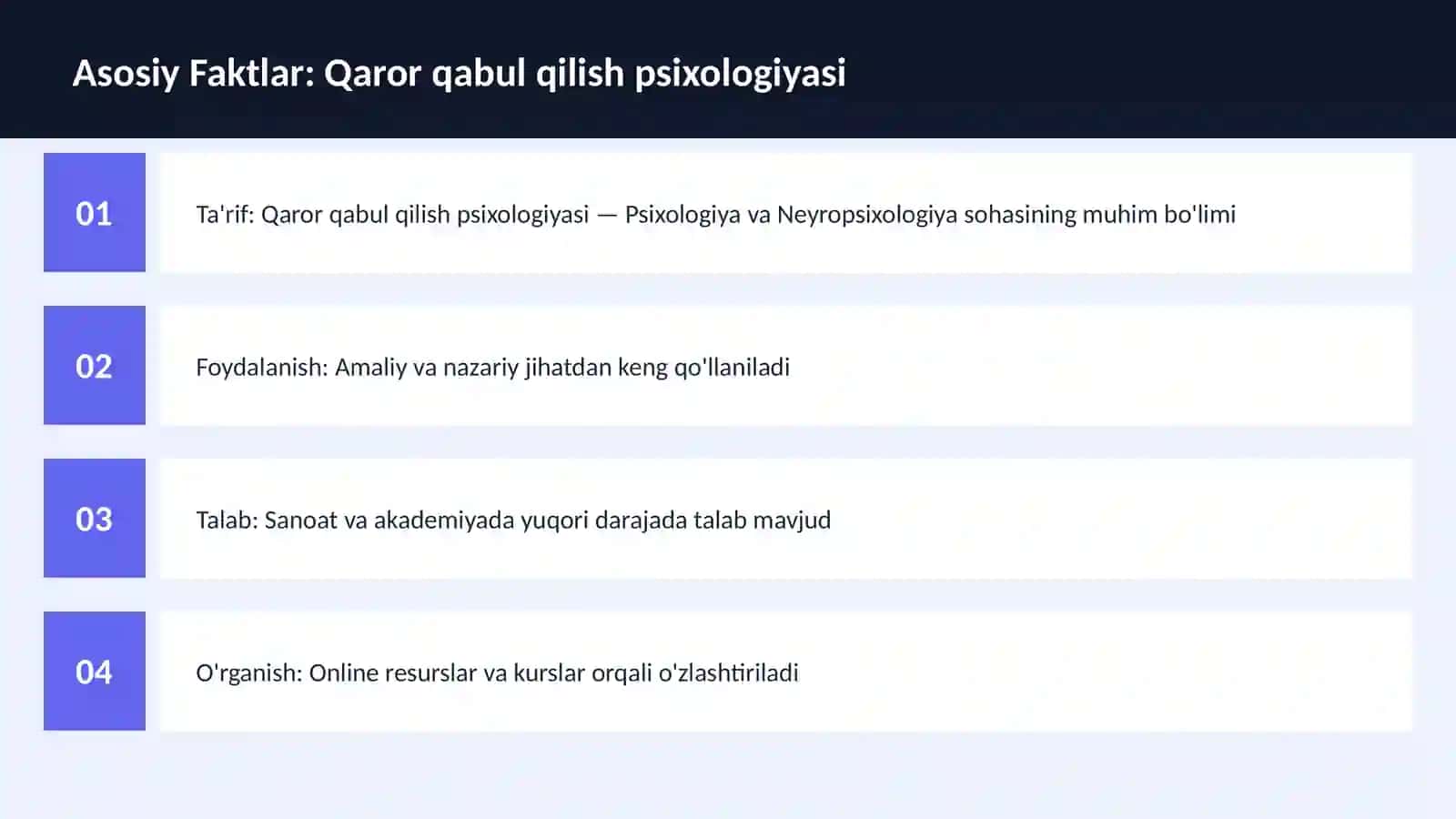 Qaror qabul qilish psixologiyasi 3