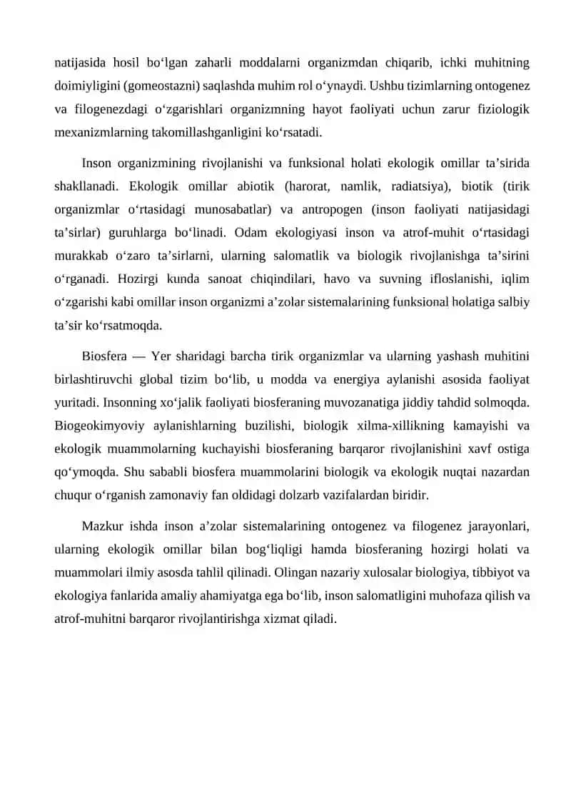 A'zolar sistemasi ontofilogenezi 3