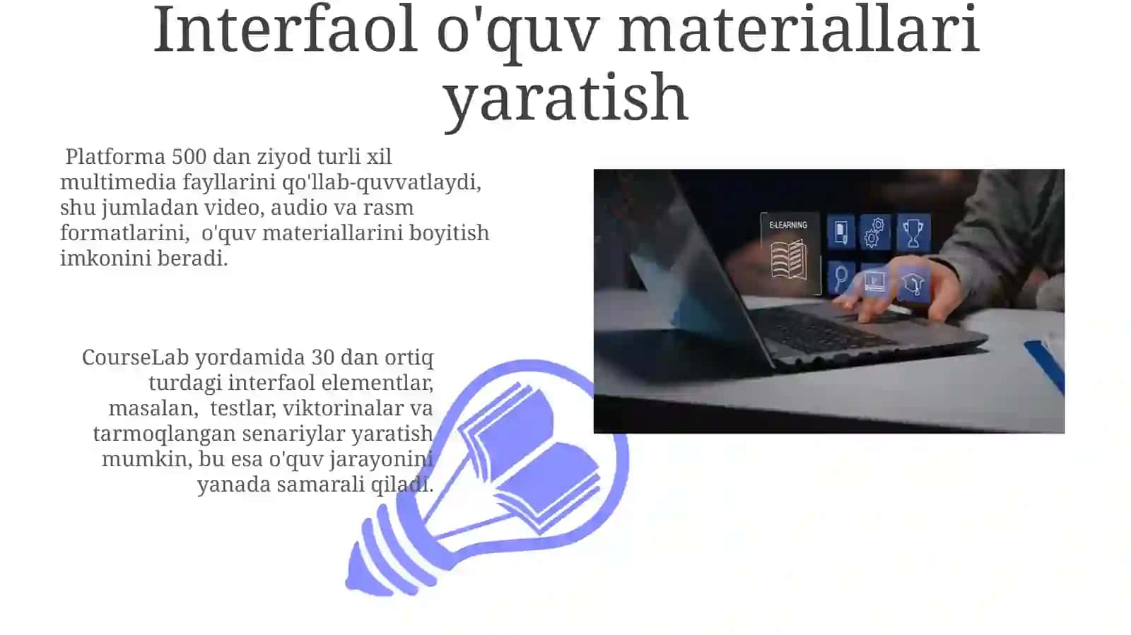 CourseLab dasturiy ta'minotiga umumiy nuqtai 3