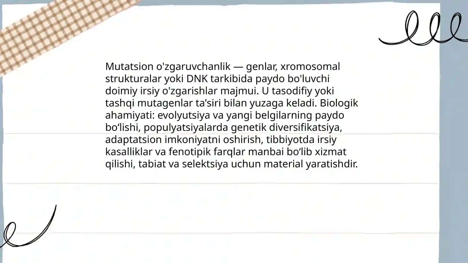 Mutatsion o'zgaruvchanlik 3
