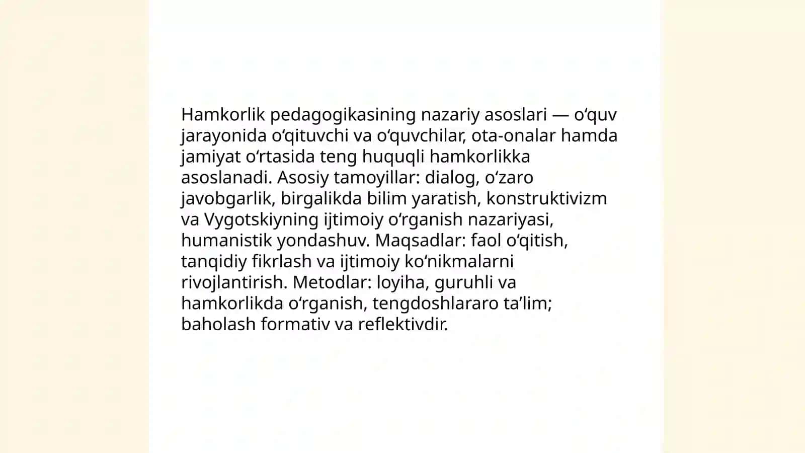 Hamkorlik pedagogikasining kontseptual gʻoyalari 3