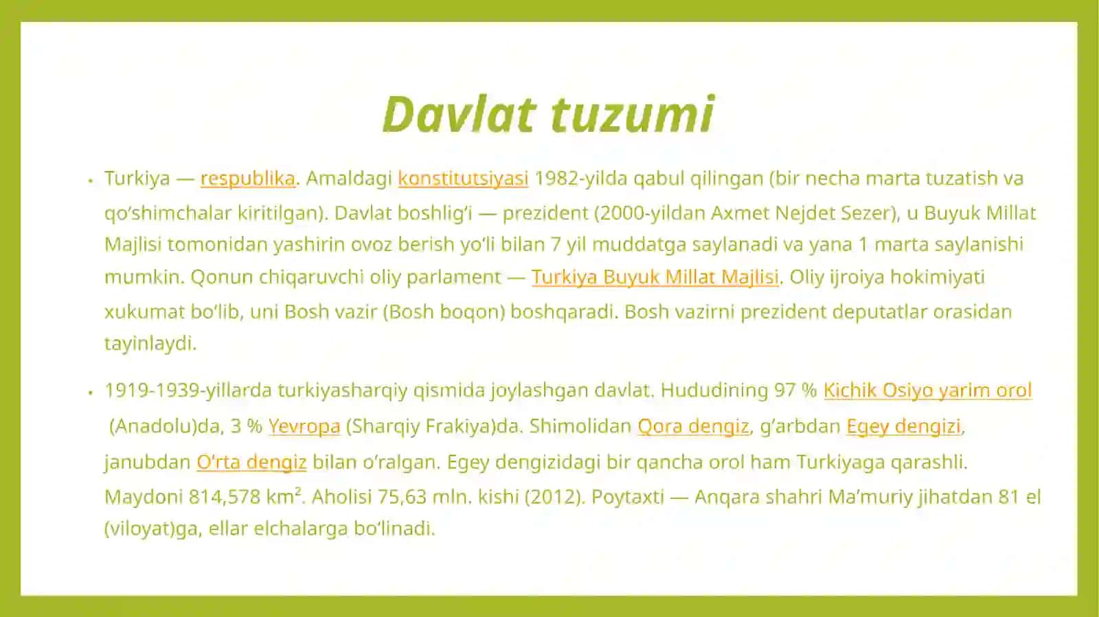 Turkiyadavlati haqida ma’lumot 3
