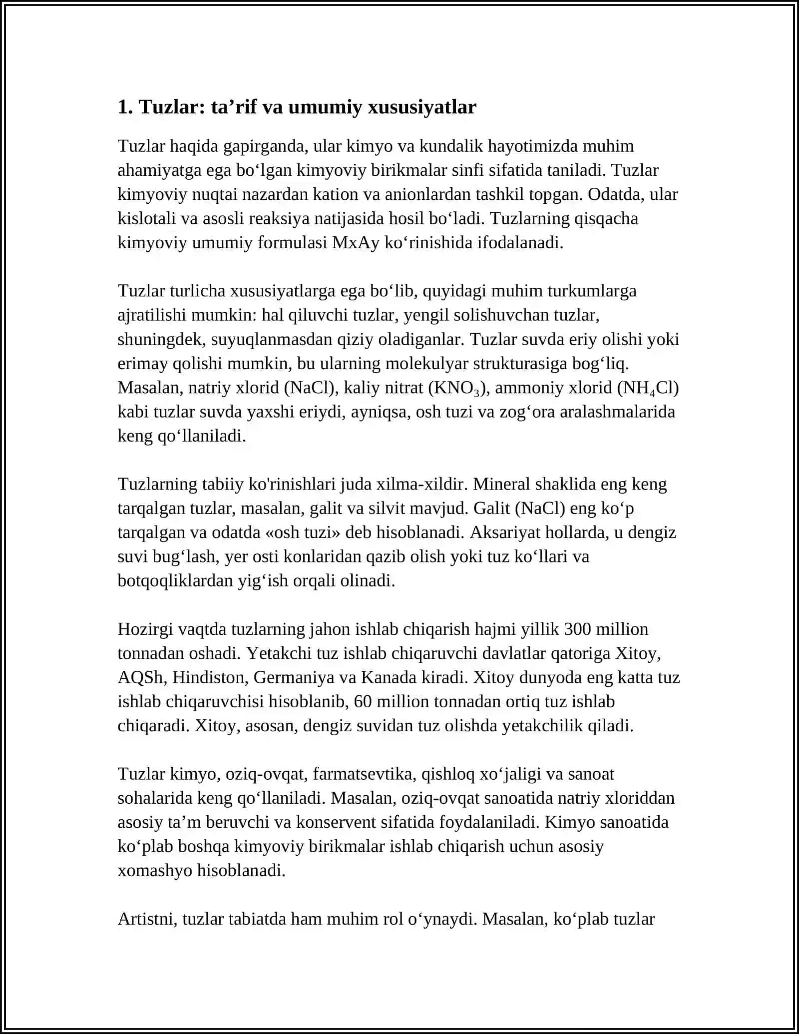 TUZLAR VA GIDROLIZLAR 3