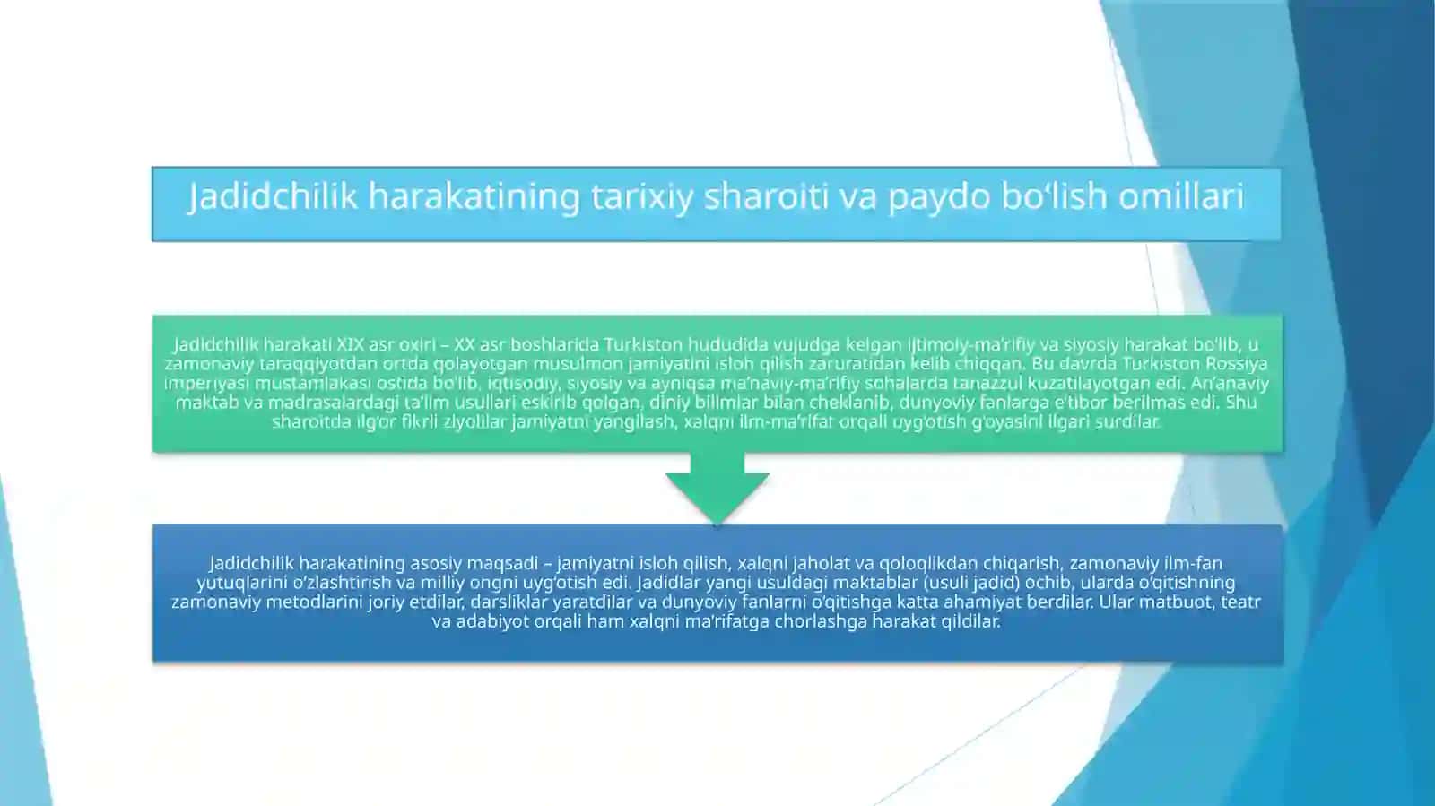 Jadidma’rifatparvarlarining maktablar va maktab darsliklari yaratilishi va gixmatlari 3