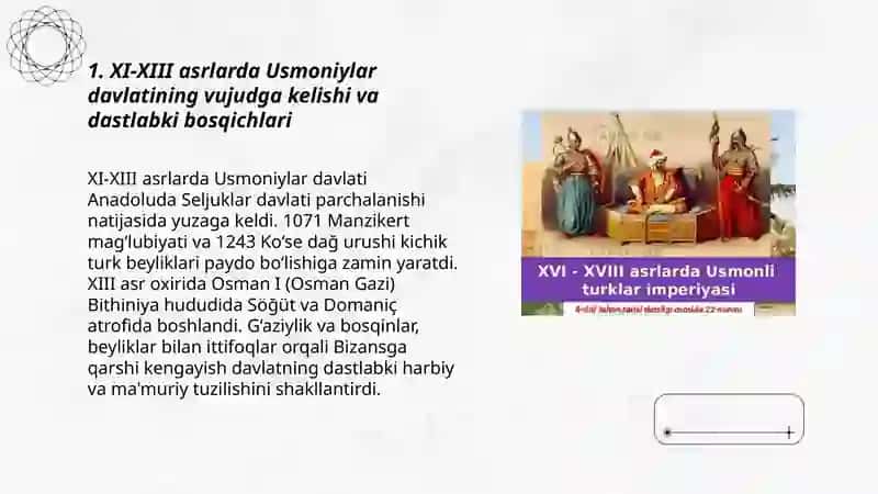 Xl-Xlll asirlarda Usmoniylar davlati 3