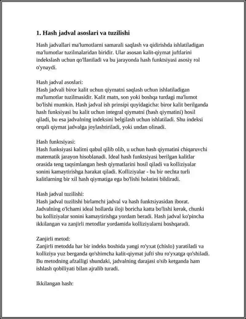 SIMVOLLI JADVALLAR VA HASHINGLAR. MUMMOLAR & YECHIMLAR 3