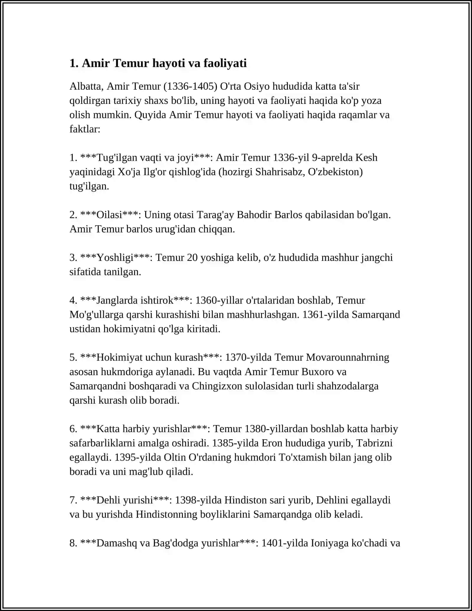 AMIR TEMUR DAVLATI MENING NIGOHIMDA 3