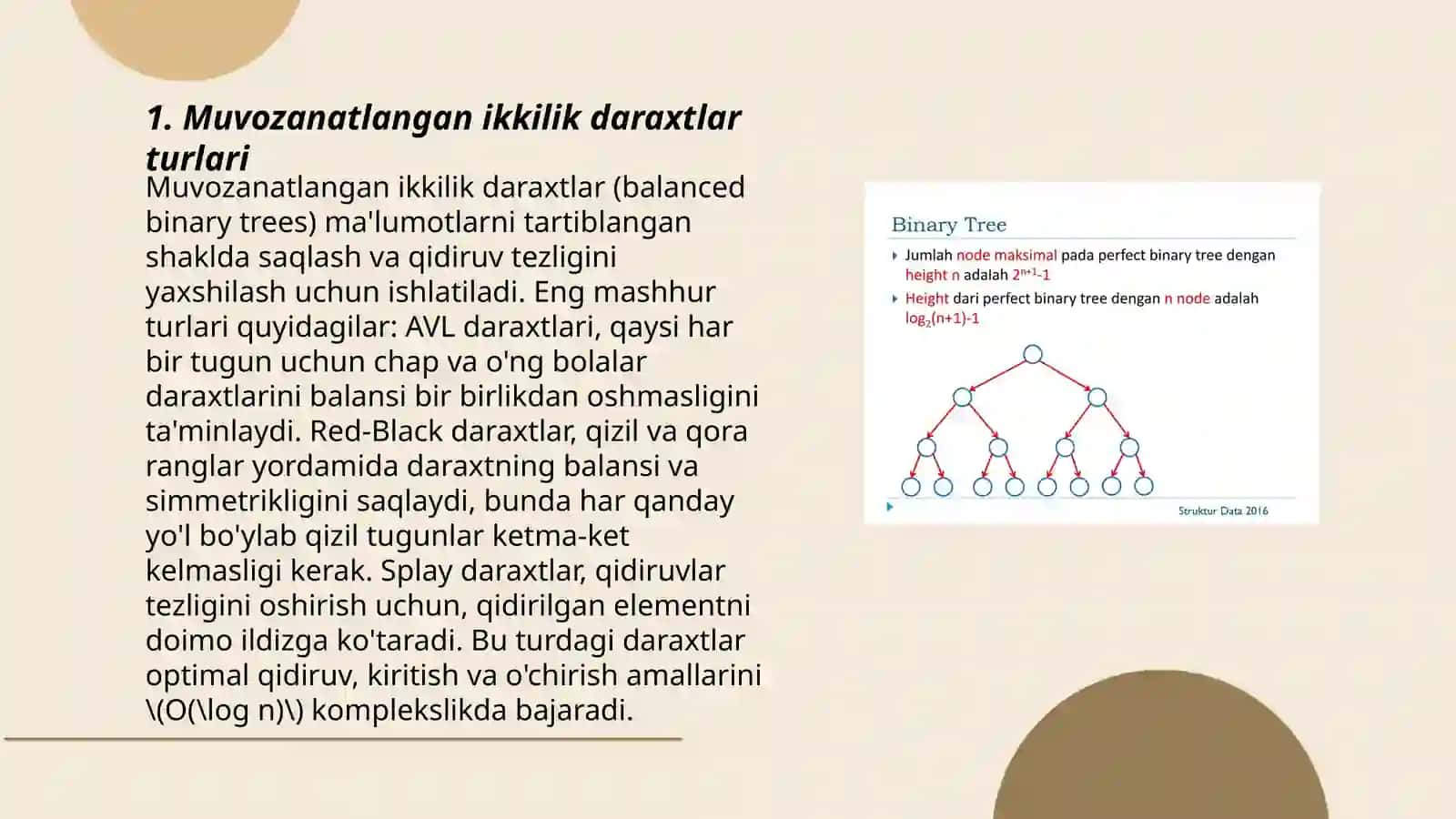 Muvozanatlangan ikkilik daraxtlar 3