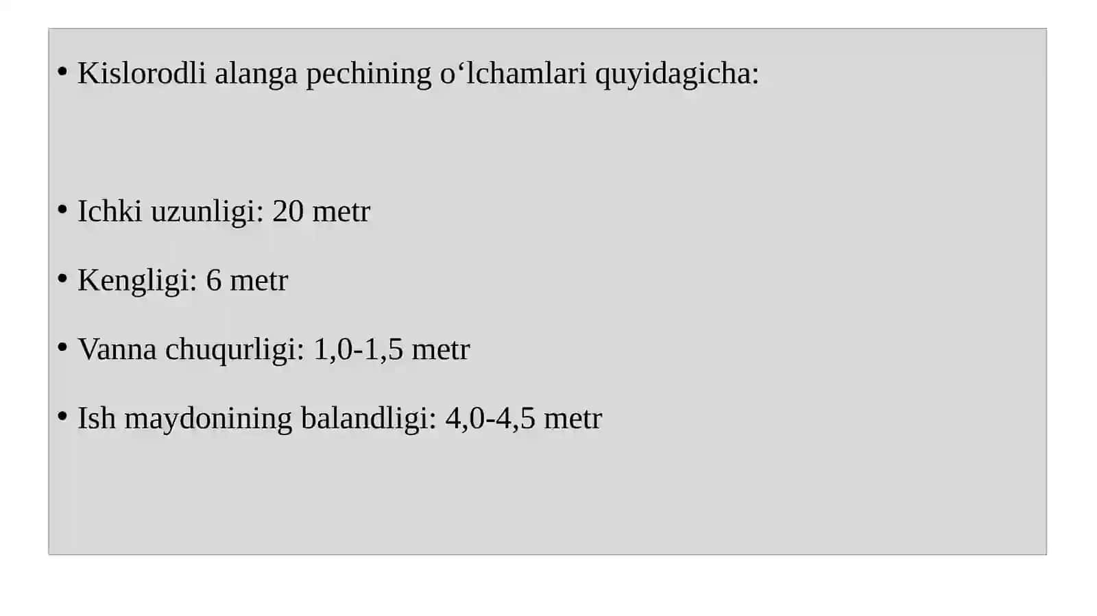 Kislorodli mash’alli pechda eritish va ularni tayyorlash 3