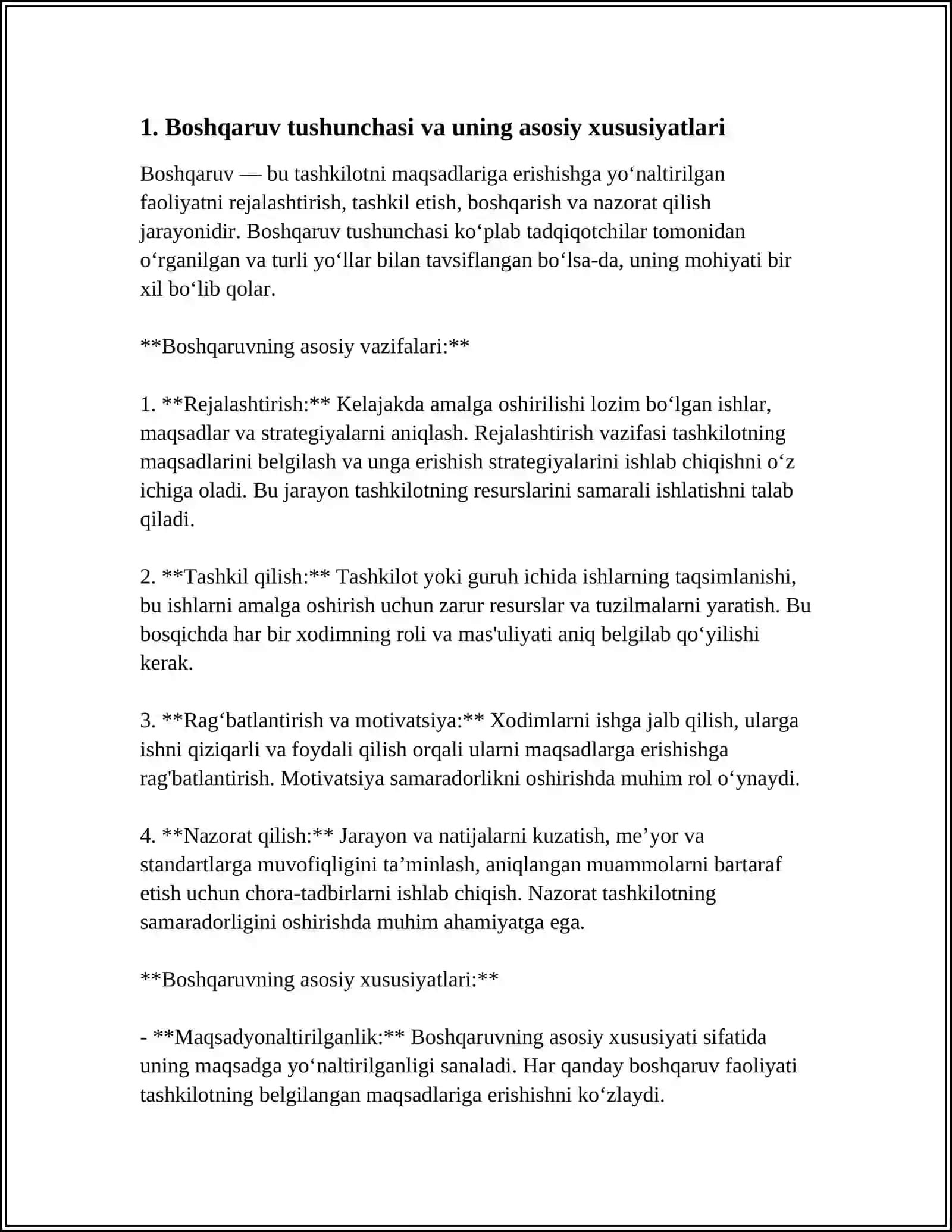 Boshqaruvning asosiy vazifalari 3