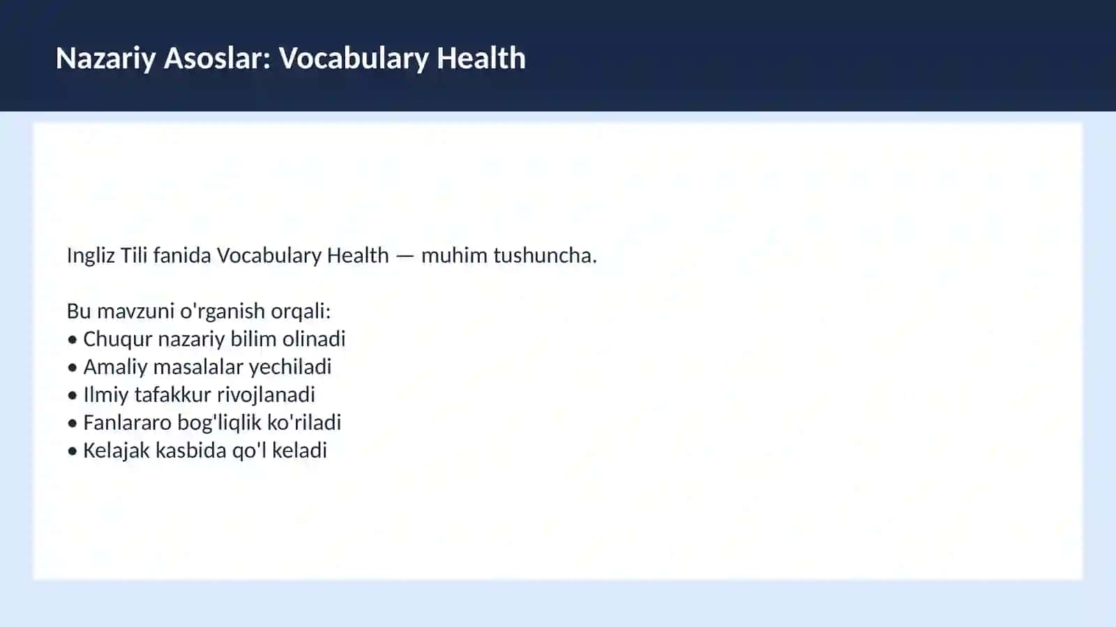 Vocabulary Education 3
