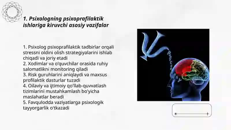 Psixologning psixoprafilaktik ishlari 3