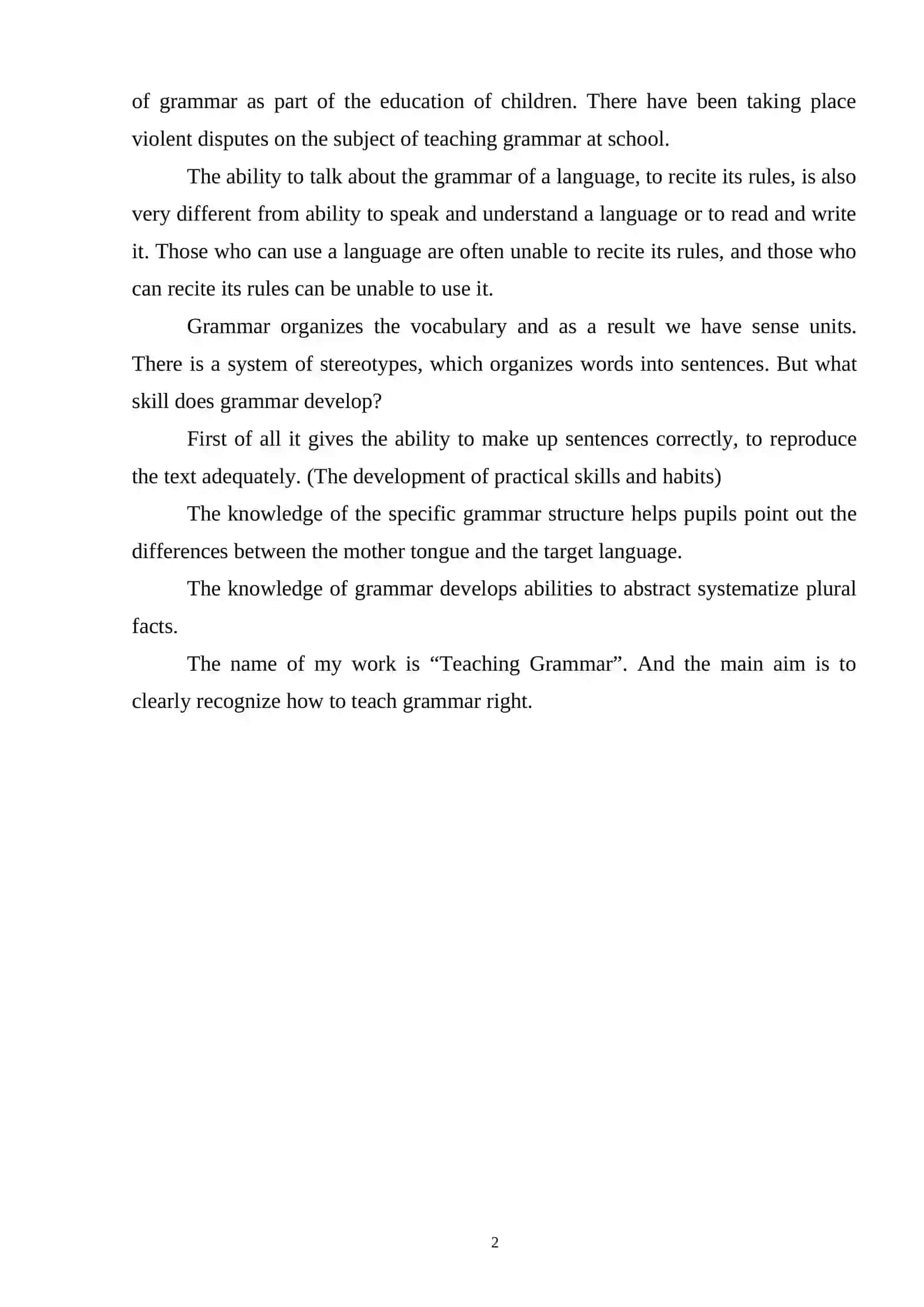 TEACHING ENGLISH GRAMMAR FOR A1 LEVEL PUPILS 1-4 FORMS 3
