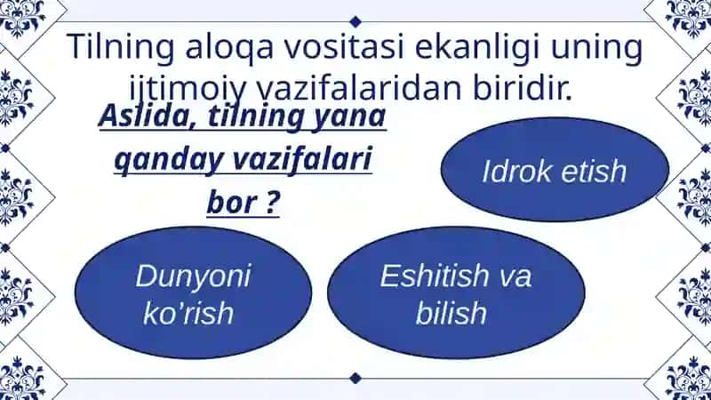 Tilning axborot to'plash va uzatish funksiyasi 3