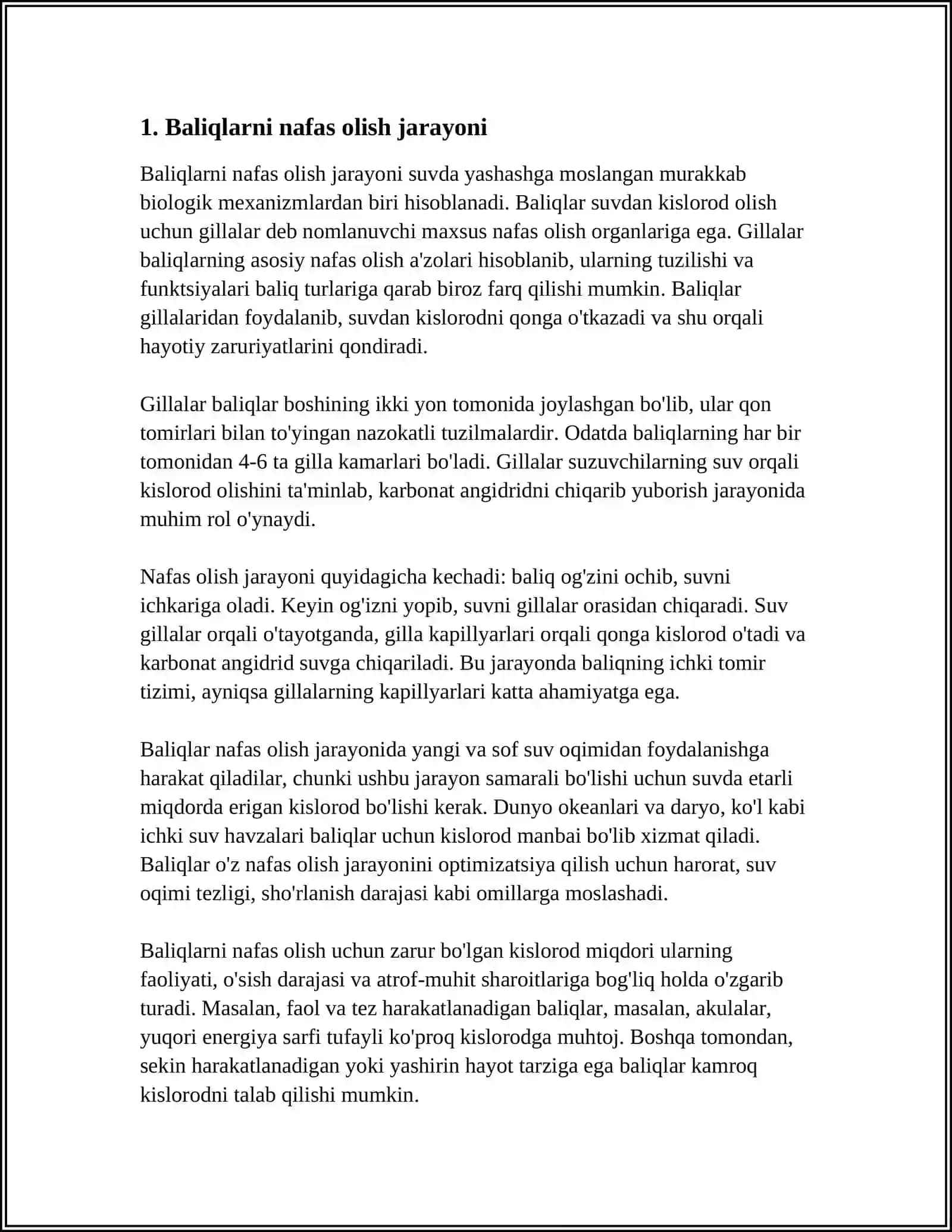 BALIQ NAFAS OLISH OʻRGINLARI 3